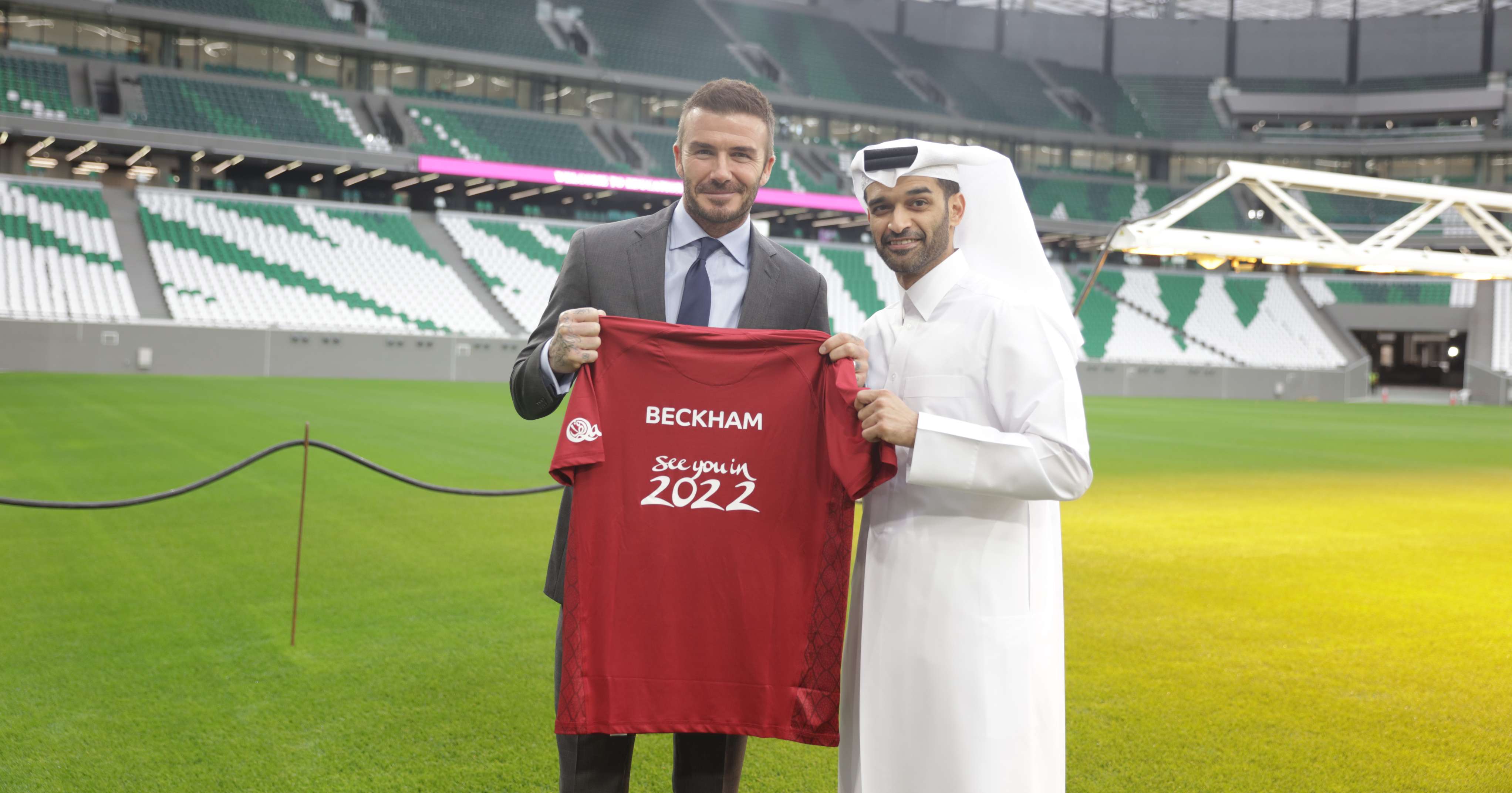 David Beckham visits Education City Stadium Qatar 2022