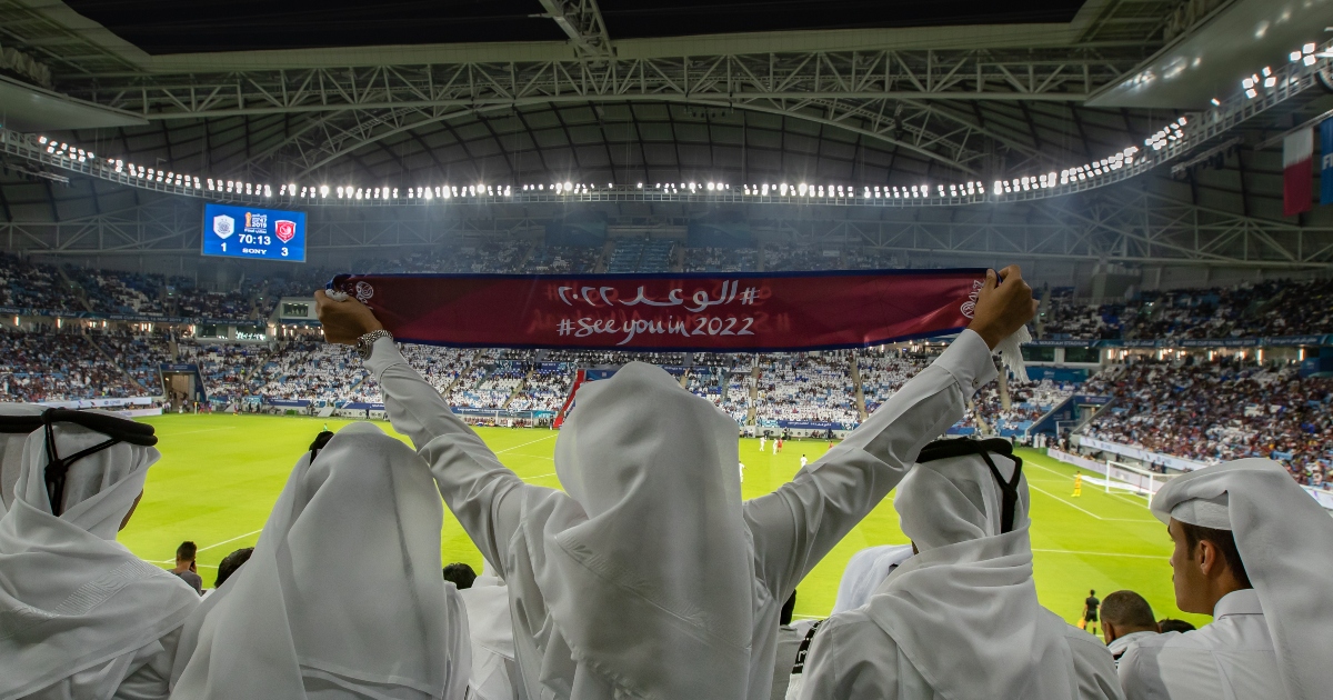 Spectators in stadium