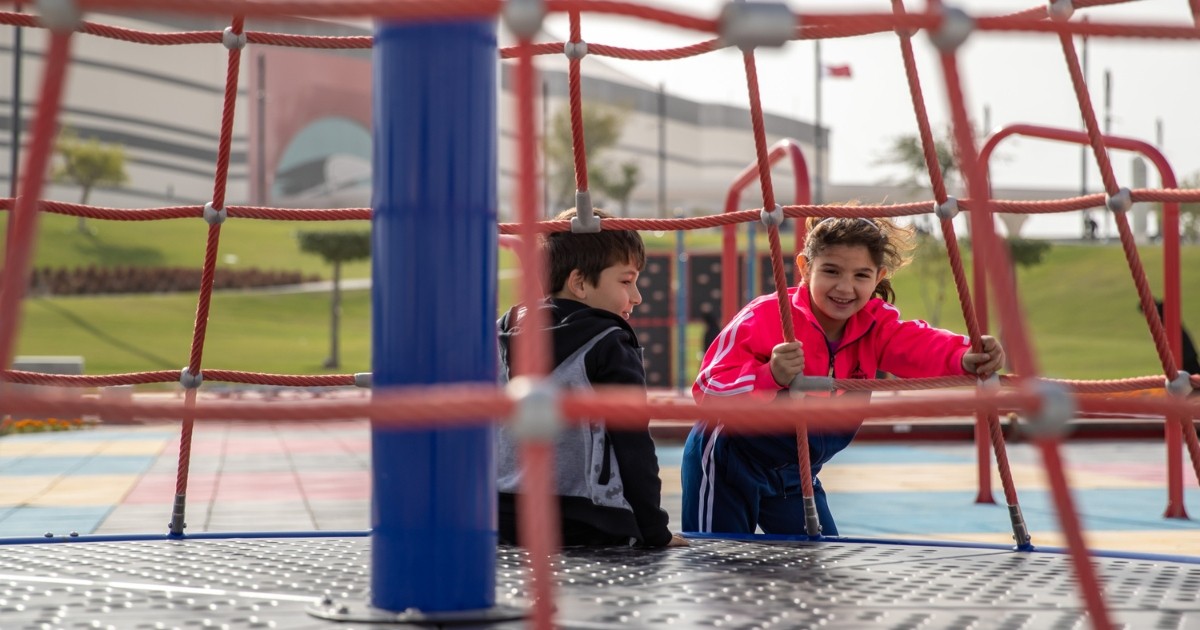 Al Bayt Park hosted special National Sports Day activities for the Qatar Football Family, including employees from the SC, Qatar Football Association and Qatar Stars League. 